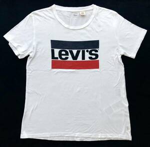 リーバイス ビッグロゴ デカロゴ Tシャツ 染み込みプリント　　トレンド Levis 半袖 S/S ホワイト 柳4132