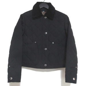 美品 23AW BURBERY バーバリー ノバチェック柄裏地 ダイヤキルティング パデッド ジャケット ブルゾン 8055131 XS TP ブラック