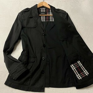 BURBERRY BLACKLABELミリタリージャケットM-65ノバチェック 黒 ブラレバーバリーブラックレーベル テーラード Mサイズ