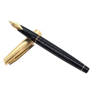 USED PILOT パイロット 万年筆 14K RMK ゴールド キャップ ブラック ペン先 ペン 事務用品 筆記用具 文房具 日本製 インク無し 筆記未確認