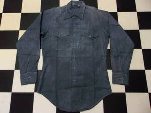 80s SEAFARER シャンブレーシャツ S 80年代 USA製 オールド シーファーラー VINTAGE 古着 アメカジミリタリー米海軍U.S.NAVY USMC U.S.ARMY