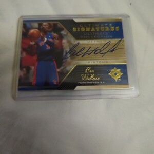 超激レア 04-05 UltimateSignature Ben Wallace ベンウォレス SSP auto 直筆サイン ＃US-BW Pistons NBA レジェンド HOF 直書き サイン綺麗