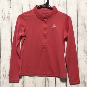 【le coq sportif golf】ルコック ゴルフ ゴルフウェア 長袖 ポロシャツ M サーモンピンク 送料無料！