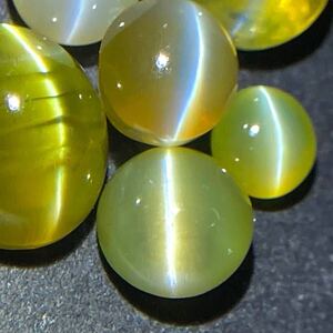 1円〜!!☆天然クリソベリルキャッツアイおまとめ5ct☆d 約1g ルース 裸石 宝石 ジュエリー 猫目石 chrysoberyl cats eye w4 ツ26