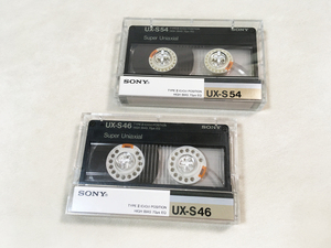 SONY UX-S46、54、カセットテープ 46分 54分 2本セット ハイポジ、クローム Hi Position Type II 現状品、動作品【送料無料】