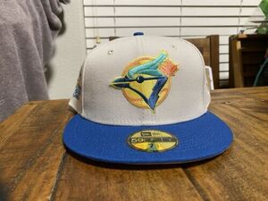 Hat Club Toronto Blue Jays Stone Blue New Era Fitted 7 3/4 Sugar Shack Peach UV 海外 即決