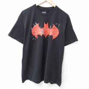 XL/古着 半袖 Tシャツ メンズ DCコミックス バットマン BATMAN 大きいサイズ コットン クルーネック 黒 ブラック 24aug10 中古