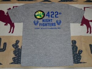 24 東洋 バズリクソンズ BR79367 113 Hグレー L 半袖 スラブ Tシャツ 422nd NIGHT FIGHTER SQ.