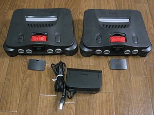 [任天堂] Nintendo64本体×2台セット(メモリー拡張パック付き×2個)[※本体のみ]