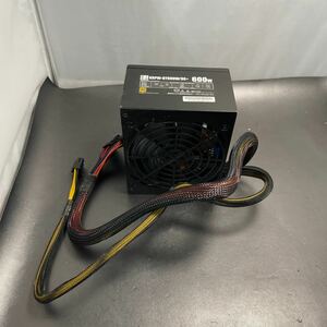 「G_211」玄人志向 600W KRPW-GT600W/90+ 　小型 PC用 電源BOX 電源ユニット　本体のみ　各種コネクタケーブル無し　現状本体