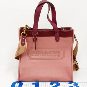 超美品　参考定価 約81,400円　COACH　バッグ・ポーチ コーチ 2WAYバッグ C1093 レザー ピンク ストラップ 保存袋