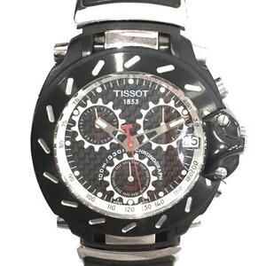 ティソ デイト クロノグラフ クォーツ 腕時計 メンズ 未稼働品 純正ベルト ファッション小物 TISSOT QR023-117