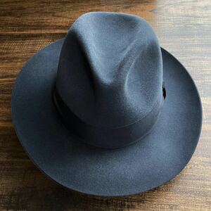 James Lock &Co. Hatters ジェームズロック ロイヤルワラント イギリス王室御用達 CHELSEA 中折れ帽 ウール フェルトハット size.56 グレー