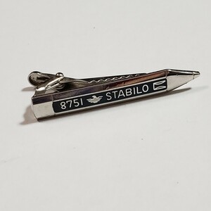 送料無料 昭和～平成レトロ ネクタイピン タイピン シルバー 8751 STABILO スタビロ ロゴ 金属製 ヴィンテージ