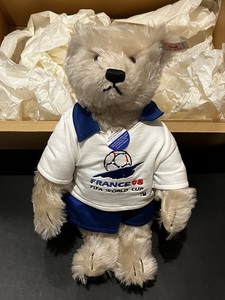 シュタイフ SOCCER TEDDY FRANCE 98 LIGHT-GREY 33 未使用品 テディベア