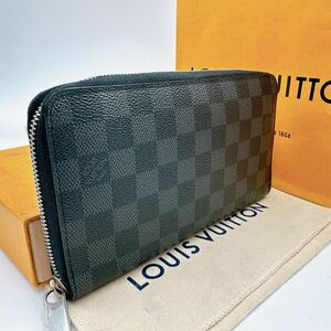 2919【外観極美品】LOUIS VUITTON ルイヴィトン ダミエ グラフィット ジッピーオーガナイザー 長財布 ウォレット N63077/CA4150