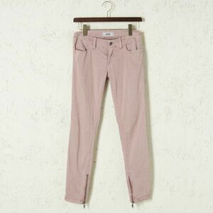 美品 DIESEL スキニー パンツ ストレッチ ジップ コットン ボルドー/赤 24 w0051-04-011