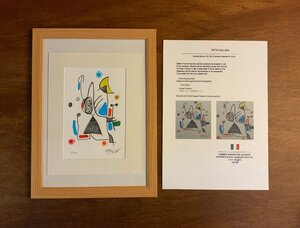 HH-9492 ■送料込■ ジョアン・ミロ Joan Miro 限定100部 真作 証明書付き リトグラフ 肉筆 サイン 絵画 美術品 298g /くJYら