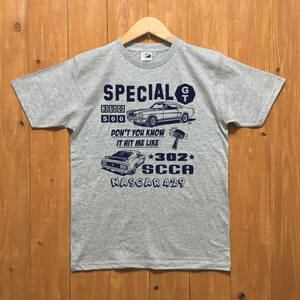 ■GT Tシャツ■ Lサイズ（グレ－xネイビー）シェルビー SHELBY BOSS FORD MUSTANG マスタング