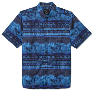 Kavu カブー River Wrangler 半袖シャツ 胸ポケット +30UV 紫外線 L 青 ネイビー