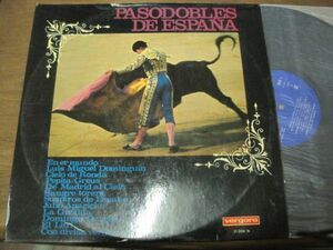 PASODOBLES DE ESPANA /En er mundo/Luis Miguel Dominguin/Cielo de Ronda/Pepita Greus/De Madrid al Cielo/スペイン盤/LPレコード