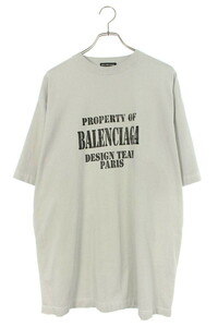 バレンシアガ BALENCIAGA 22AW 641675 TMVH8 サイズ:S プロパティロゴヴィンテージジャージーTシャツ 中古 HJ12