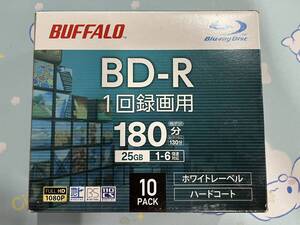 バッファロー ブルーレイディスク BD-R 1回録画用 25GB 10枚 スリムケース 片面1層 1-6倍速 RO-BR25V-010CW/N