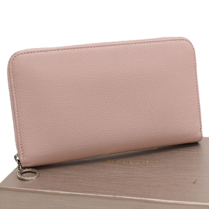 ブルガリ ラウンドファスナー長財布 36935 ブルガリブルガリ レザー ピンク BVLGARI W.Zipped Wallet