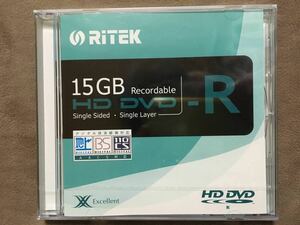 【 送料無料！!・レア商品！・未開封品！】★RiTEK◇録画用 HD DVD-R(AACS対応)◇15GB(片面1層)/75分(デジタルハイビジョン)/台湾製★