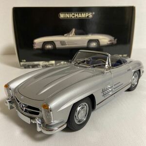 ★ミニチャンプス／MINICHAMPS：1/18 ★メルセデス ベンツ 300SL ロードスター／Mercedes-Benz 300SL Roadster 1957 (Silver) ☆used