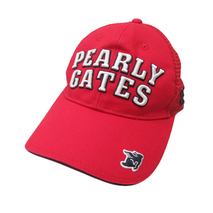 PEARLY GATES パーリーゲイツ メッシュキャップ レッド系 FR [240101060406] ゴルフウェア