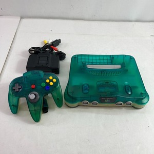 04wy4790△【1円～】NINTENDO 64 クリアブルー 動作確認済み ニンテンドー ロクヨン レトロゲーム 【中古品】