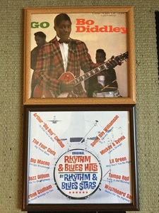 Blues ブルース　LP ジャケット　ポスター　2枚　額縁付き Bo Diddley Rhythm & Blues Stars