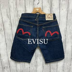 EVISU 2001 赤カモメ　デニムショートパンツ！