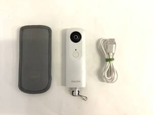 RICOH デジタルカメラ THETA m15 ホワイト ビデオカメラ 360度 0910700　リコー