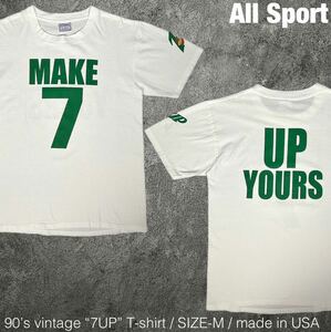 90s ビンテージ All Sport 7UP Tシャツ セブンアップ vintage 企業 オールスポーツ 半袖Tシャツ