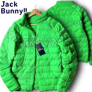 新品 Jack Bunny!! ジャックバニー パーリーゲイツ 定価2.7万 撥水防寒保温 ビッグロゴ ハイネック 中綿ジャケット ブルゾン 4 M ◆B4686