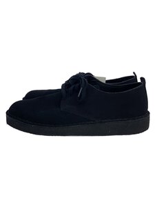 Clarks◆シューズ/UK7.5/BLK/スウェード