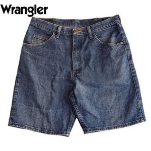 【980円スタート】USA 古着 Wrangler ラングラー デニムパンツ ジーパン ハーフパンツ ジーンズ 半ズボン W34 CE0013