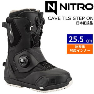 24-25 NITRO CAVE TLS STEP ON カラー:BLACK 25.5cm ナイトロ ケーブ ステップオン レディース スノーボードブーツ 日本正規品