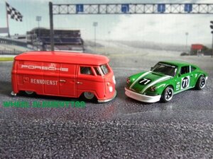 即決 ルース☆☆VOLKSWAGEN T1 PANEL BUS /1971 PORSCHE 911 VINTAGE RACING ポルシェ　 HOT WHEELS ホットウィール