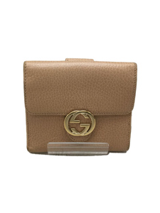 GUCCI◆3つ折り財布/-/BEG/無地/レディース/ベージュ/615525.1147