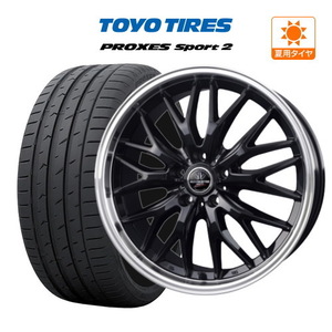 19インチ ホイール 7.5J 5穴 100 114.3 4本セット ロクサーニ マルチフォルケッタ２ TOYO プロクセス スポーツ2 225/35R19 50プリウス