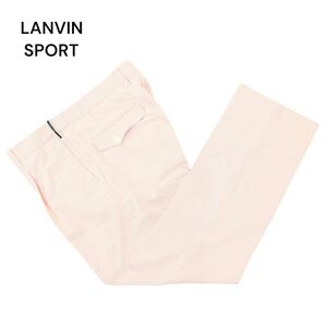 LANVIN SPORT ランバン スポーツ 春夏 麻 リネン混★ ストライプ スラックス パンツ Sz.92　メンズ 大きいサイズ ゴルフ　A4B01022_2#P