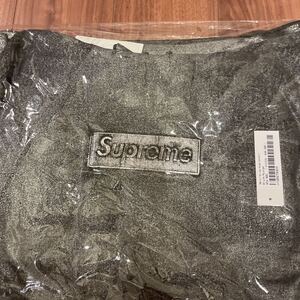 新品/即日発送/国内正規/ XLサイズ Supreme MM6 Maison Margiela Foil Box Logo Hooded Sweatshirt BLACK ブラックシュプリーム 