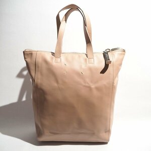 M6341P▼Maison Martin Margiela メゾンマルタンマルジェラ 11▼14SS トートバッグ ピンクベージュ メンズ レディース レザーバッグ rb mks