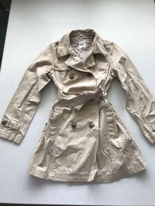 ★ＧＡＰ★新品★120★トレンチコート★サンドベージュ★春秋コート★かわいいトレンチです★フード取り外し可★ギャップ★1-1