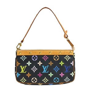 ルイヴィトン ポシェットアクセソワール モノグラムマルチカラー ハンドバッグ M92648 ブラック レディース LOUIS VUITTON 中古