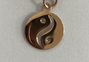 925 Sterling Silver Yin yang Rose Gold Pendant（新品・未使用）