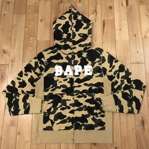 BAPE LOGO 1st camo yellow フルジップ パーカー Mサイズ BAPE full zip hoodie a bathing ape エイプ ベイプ アベイシングエイプ m7444